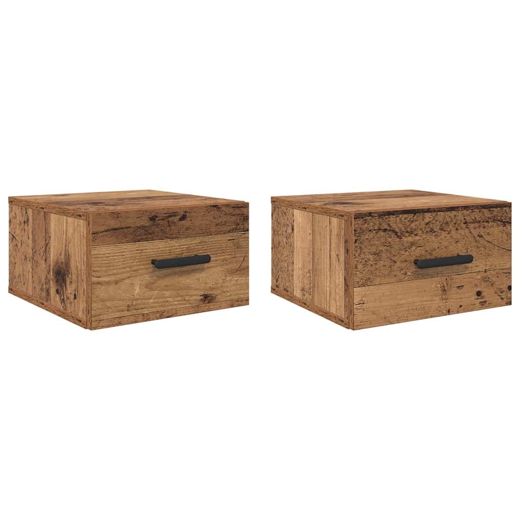 Noćni ormar 2 kom. 35 x 35 x 20 cm Konstruirano drvo Staro drvo