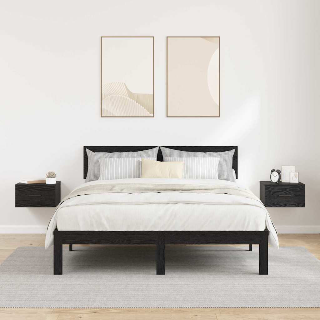 Noćni ormar 2 pcs Crni hrast 35 x 35 x 20 cm Konstruirano drvo