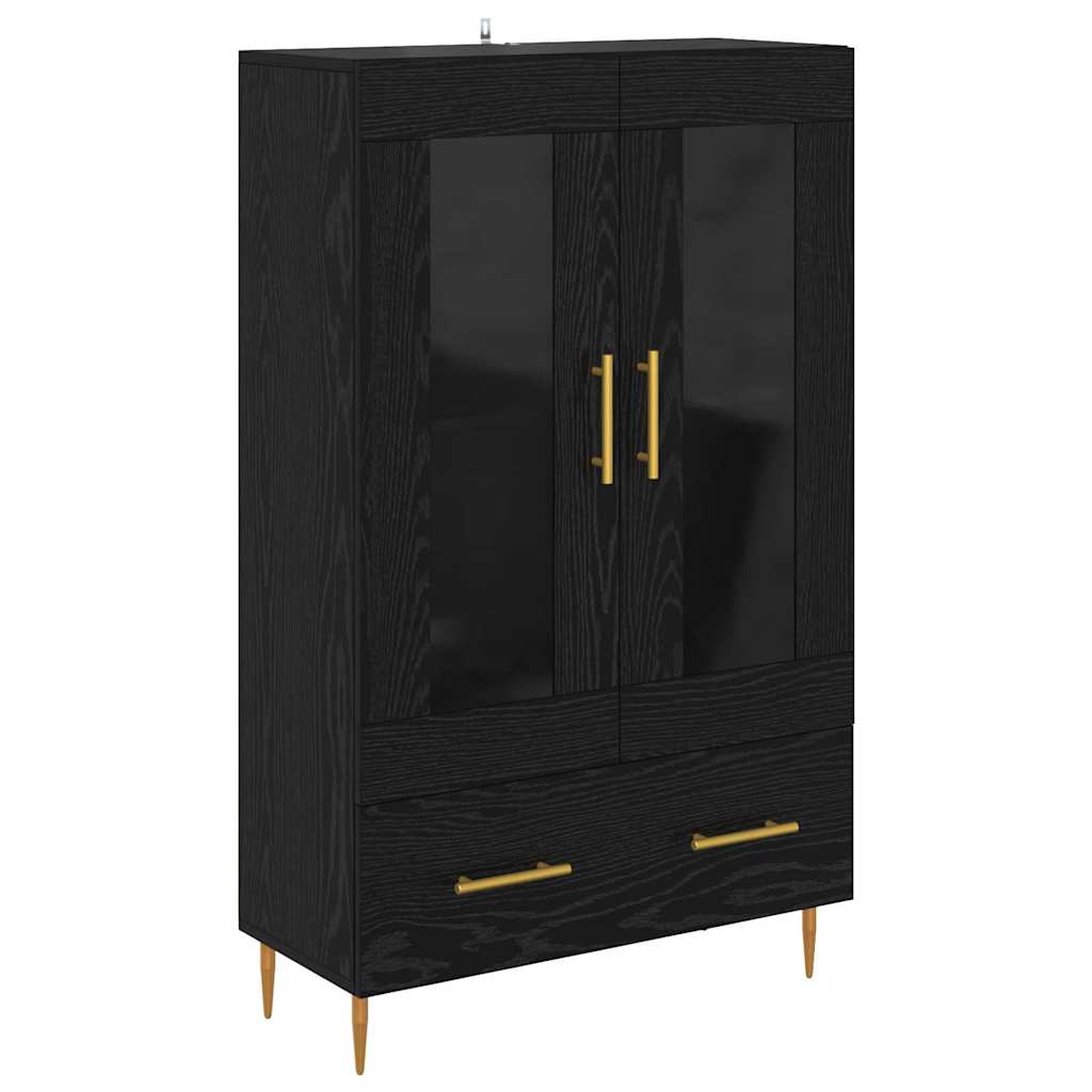 Highboard s ladicama Crni hrast 69,5 x 31 x 115 cm