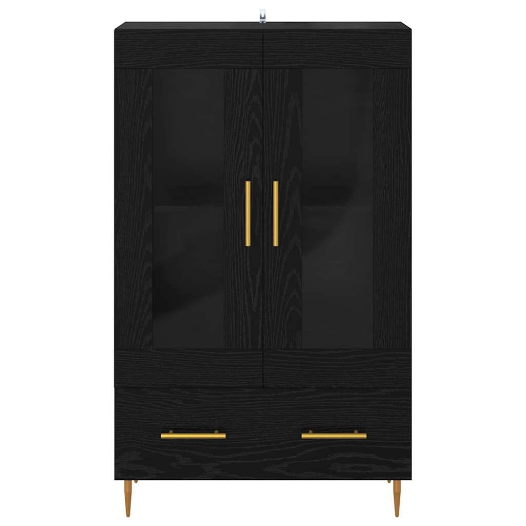 Highboard s ladicama Crni hrast 69,5 x 31 x 115 cm