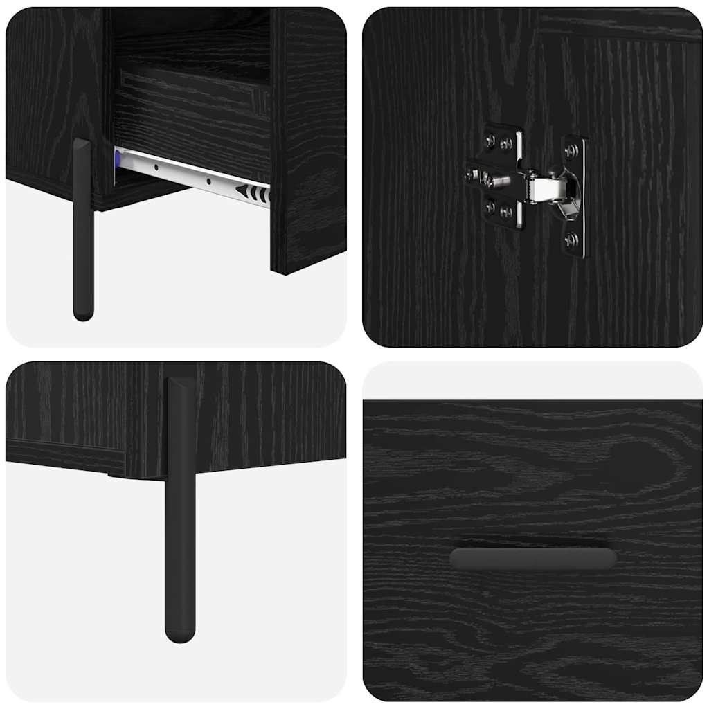 Highboard s ladicama Corona Crni hrast 69,5 x 31 x 115 cm