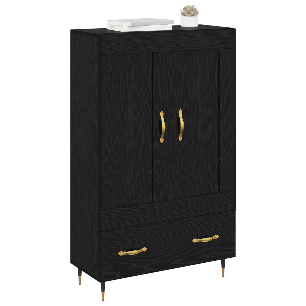 Highboard Crni hrast 69,5 x 31 x 115 cm Konstruirano drvo