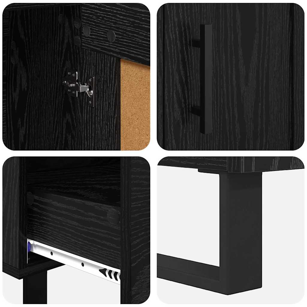 Highboard Crni hrast 69,5 x 31 x 115 cm Konstruirano drvo