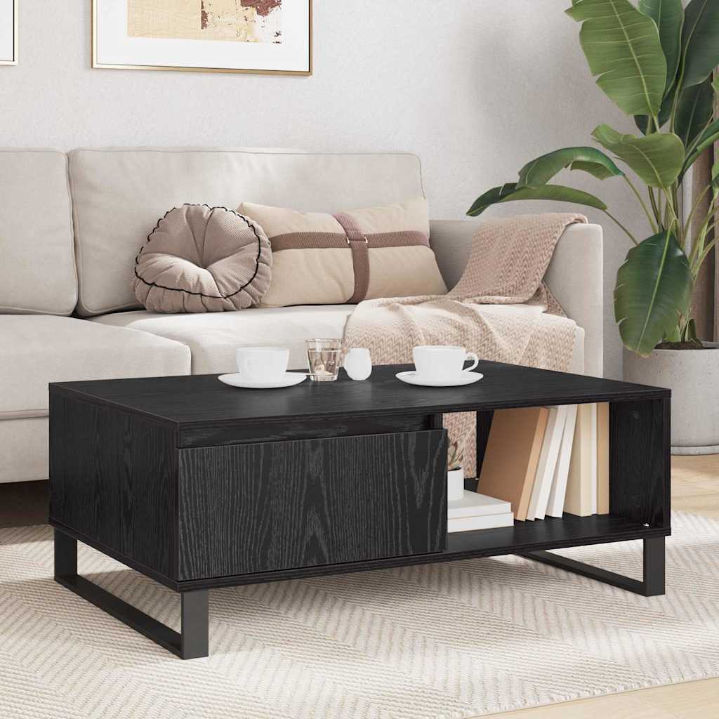 Kava Stol Crni hrast 90 x 60 x 35 cm Konstruirano drvo