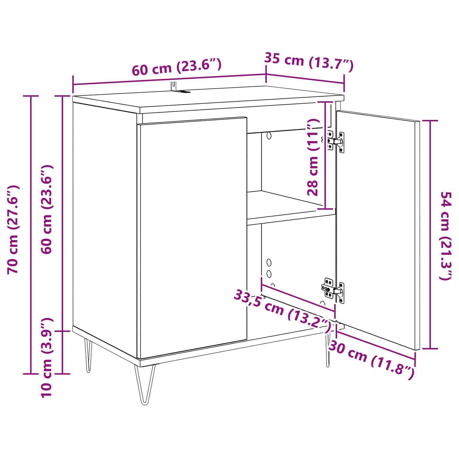 Kreveta Staro drvo 60 x 35 x 70 cm Konstruirano drvo