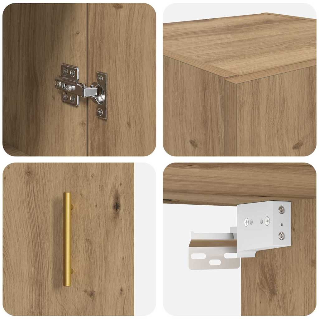 Zidni ormarić Umjetnički hrast 34,5 x 34 x 90 cm