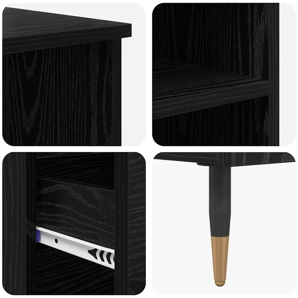 Highboard Crni hrast 40 x 36 x 110 cm Konstruirano drvo