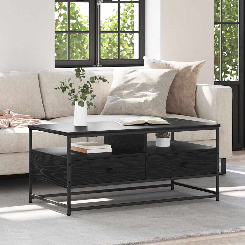 Kava Stol Crni hrast 100 x 51 x 45 cm Konstruirano drvo