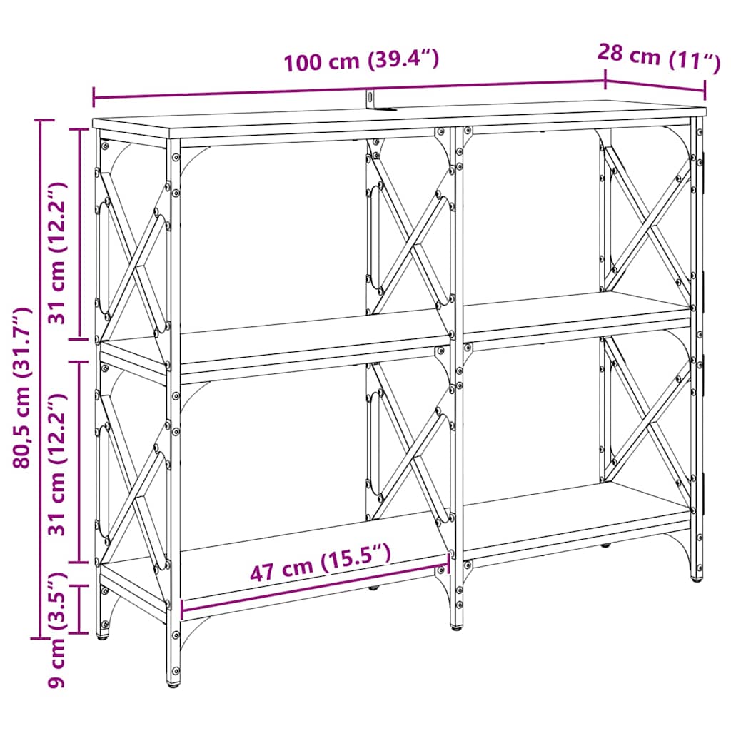 Konzolna stolica Staro drvo 100 x 28 x 80,5 cm