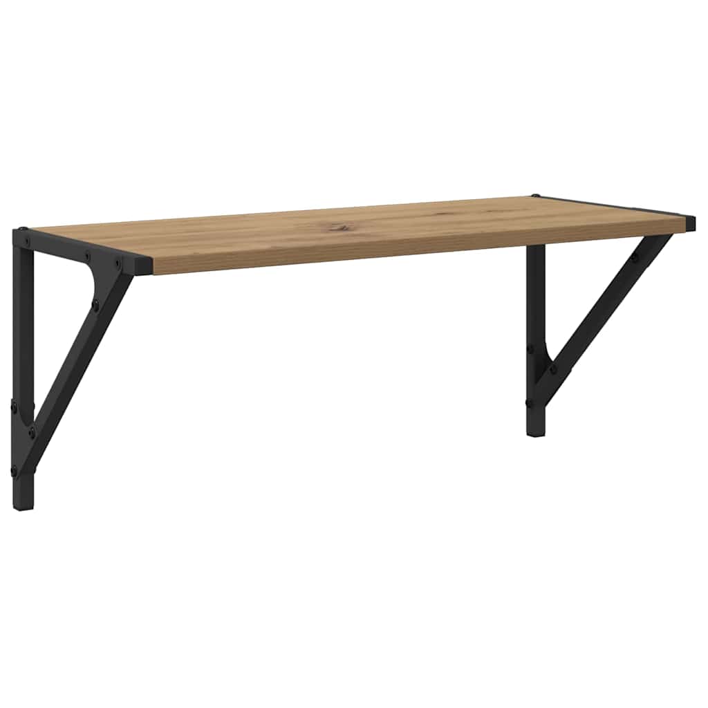 Police na zidu Zidne 2 pcs Umjetnički hrast 60 x 25 x 25,5 cm