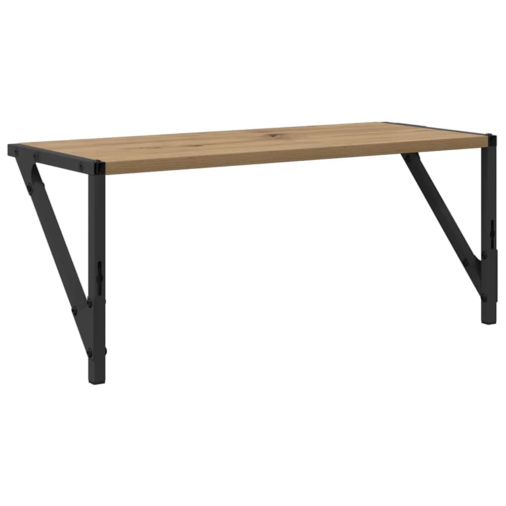 Police na zidu Zidne 2 pcs Umjetnički hrast 60 x 25 x 25,5 cm