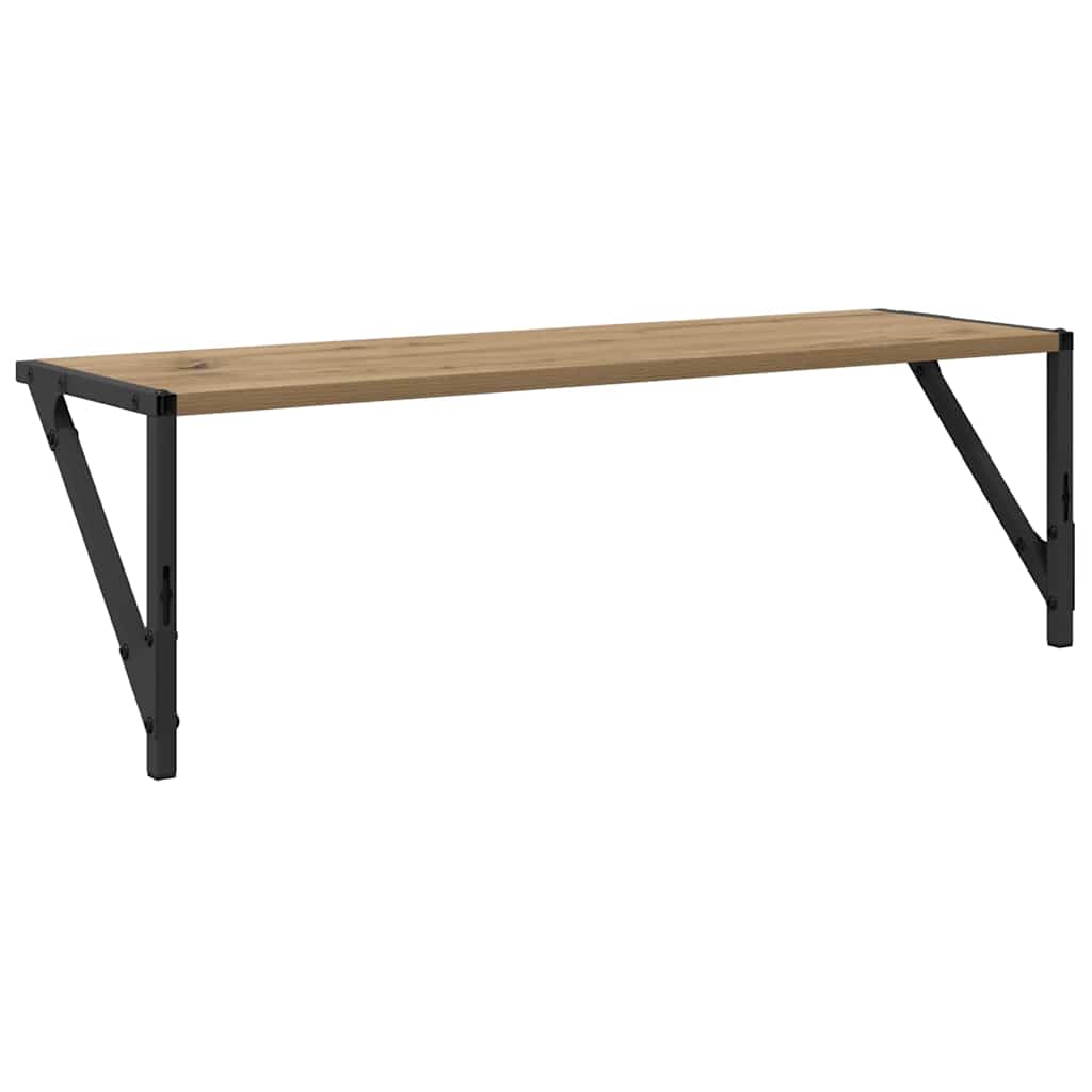Police na zidu Zidne 2 pcs Umjetnički hrast 80 x 25 x 25,5 cm