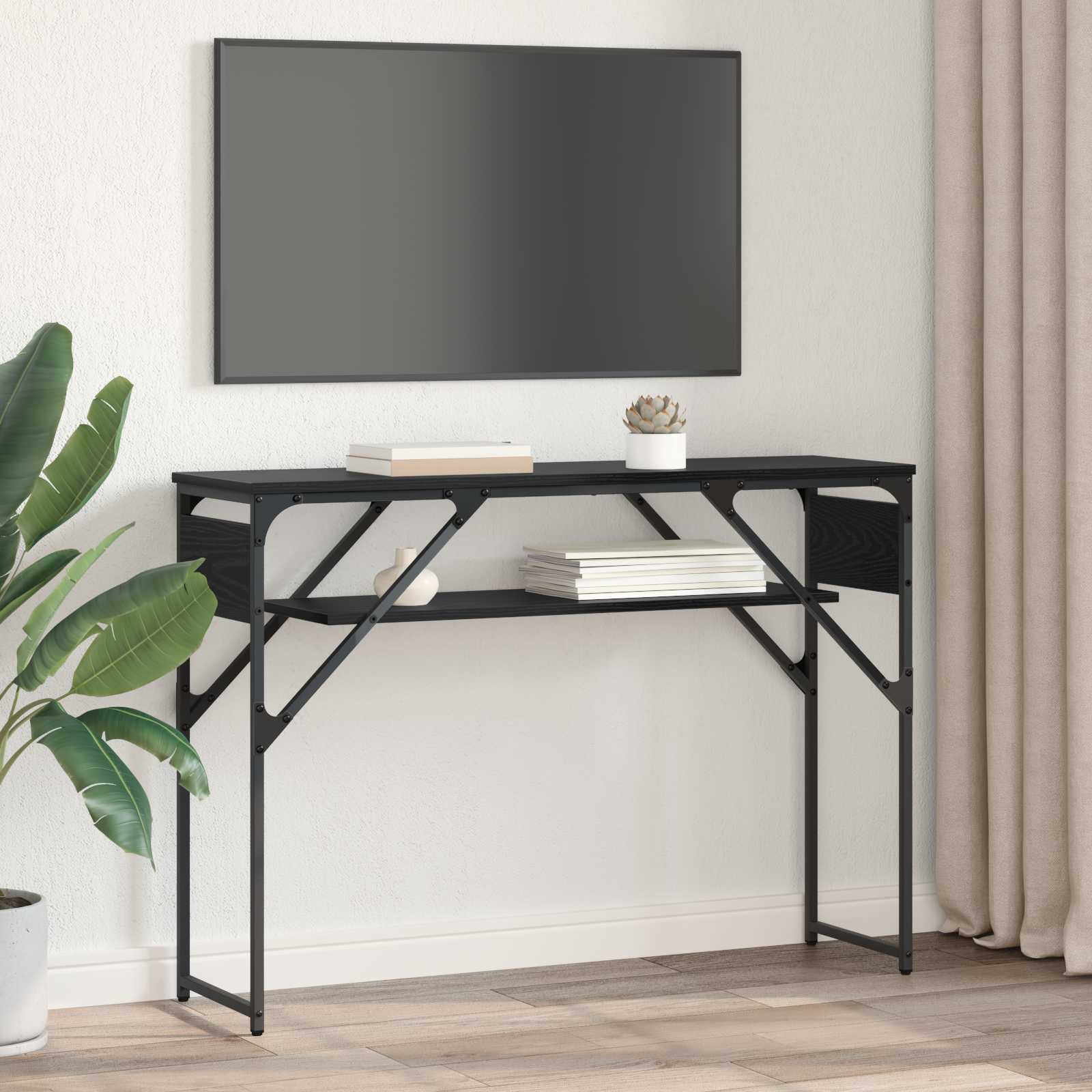Konzolnistol Crni hrast 105x30x75cm Konstruirano drvo