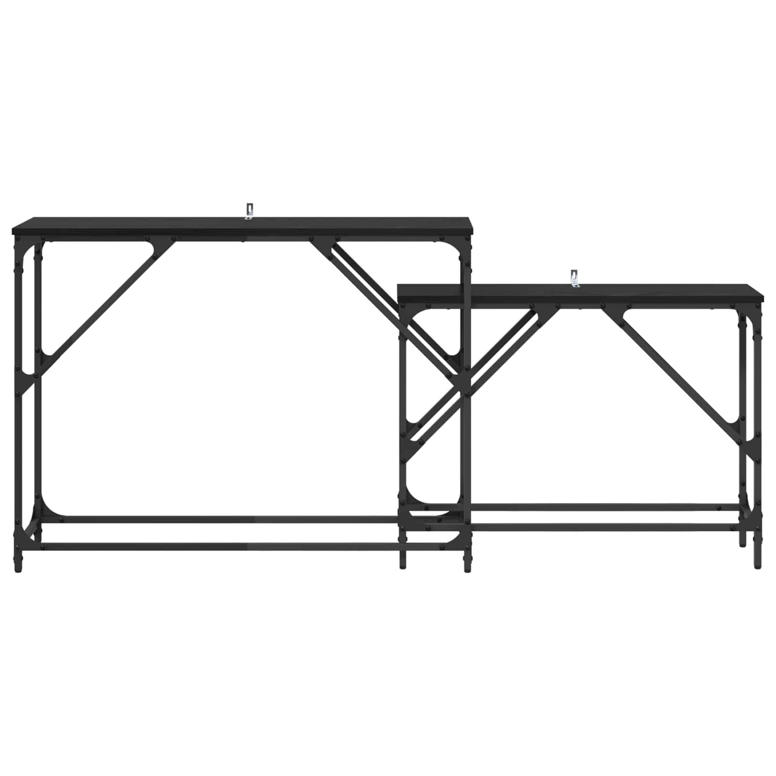 Konzolna stolica 2 pcs Crni hrast 100 x 28 x 75 cm