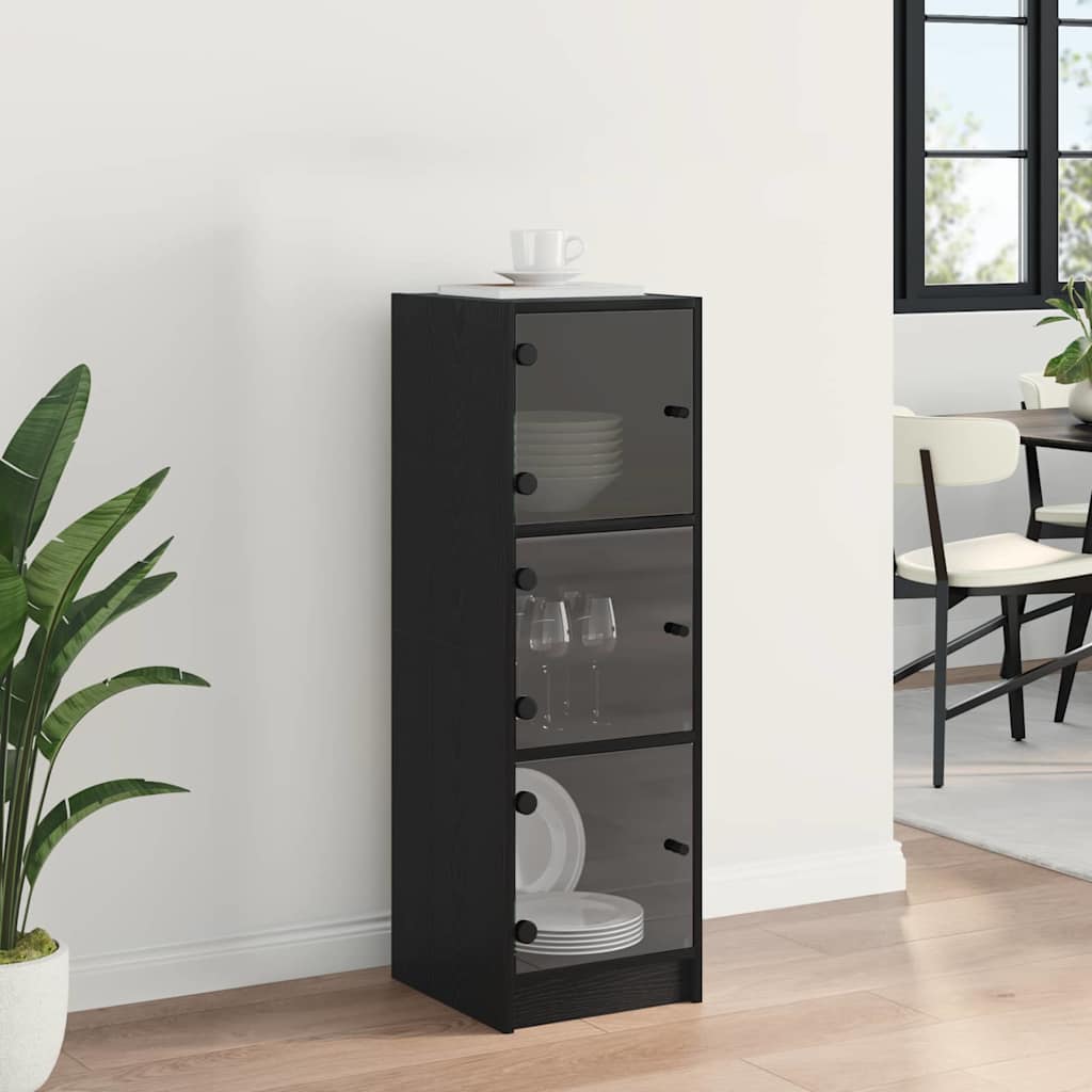 Highboard Crni hrast 35 x 37 x 109 cm Konstruirano drvo