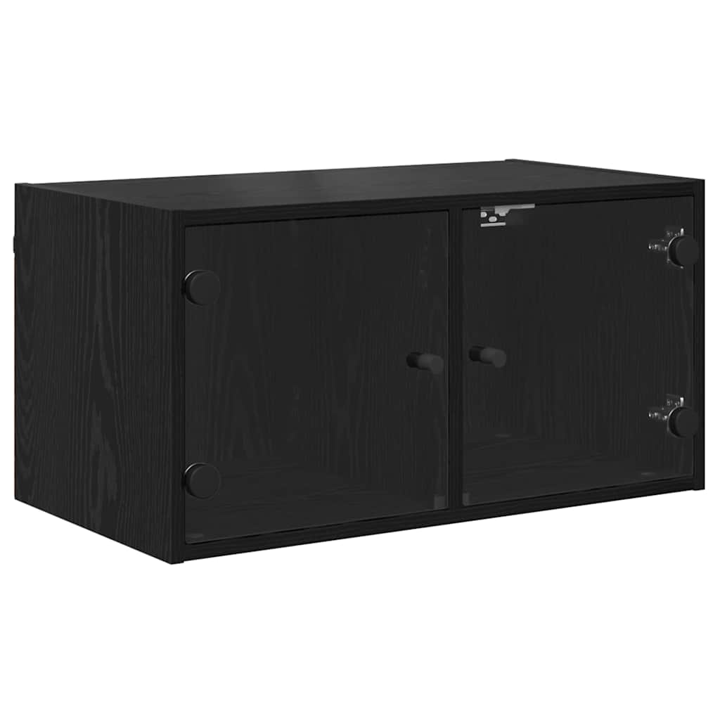 Zidni ormari 2 pcs Crni hrast 68 x 37 x 35 cm Konstruirano drvo