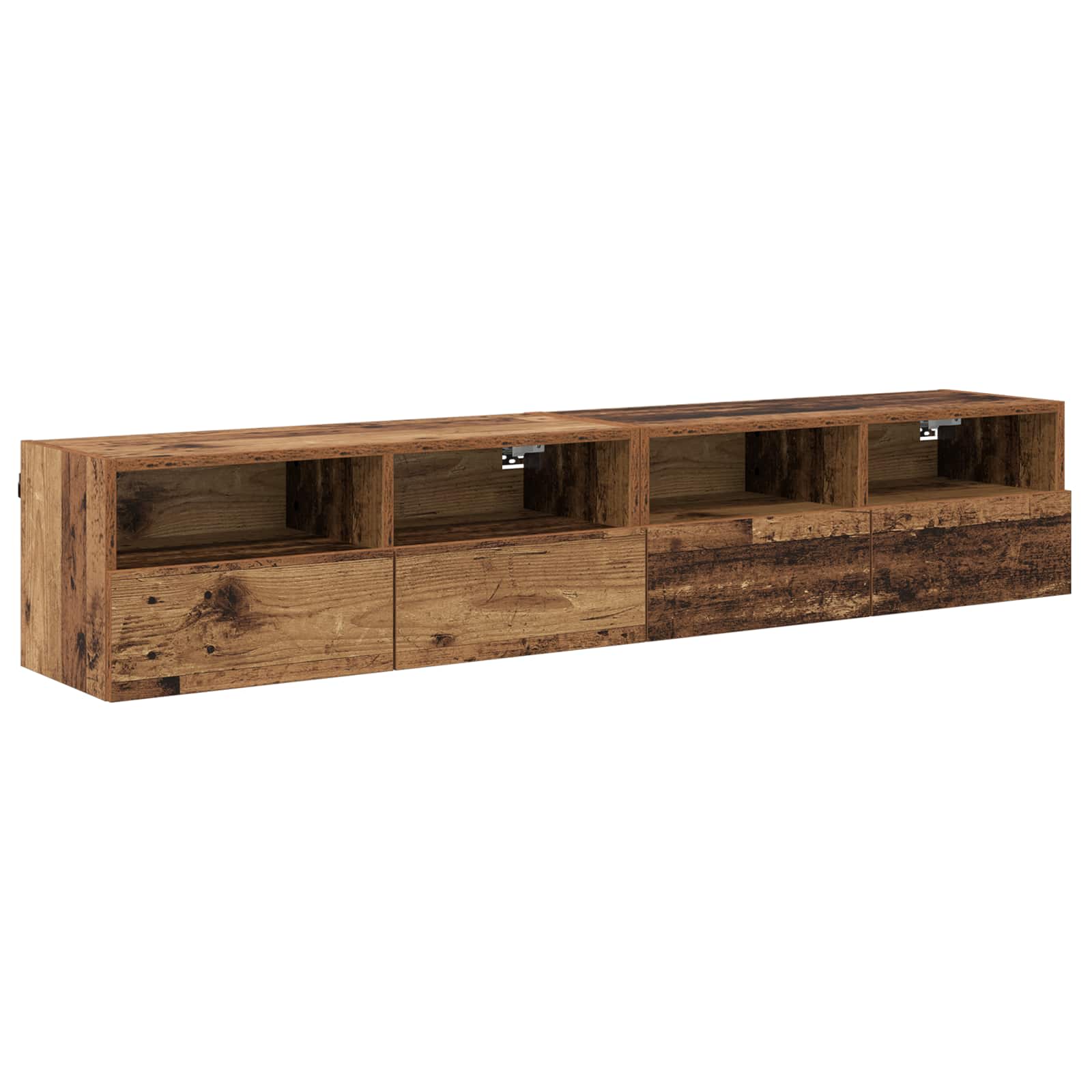 TV zidni ormari Zidne 2 pcs Staro drvo 80 x 30 x 30 cm