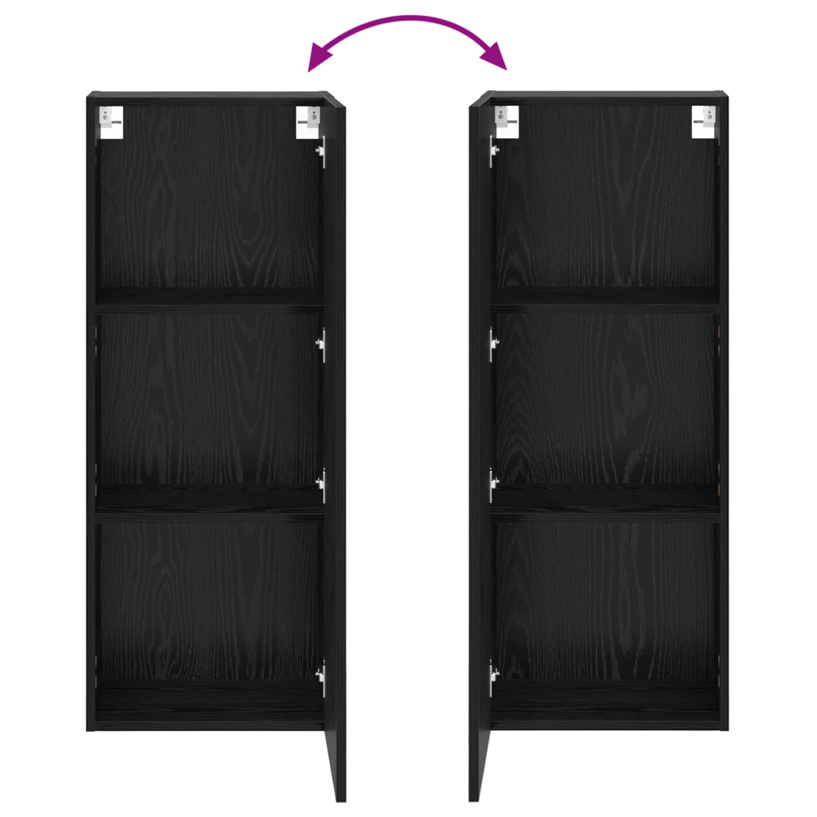 TV zidni ormar Crni hrast 40,5 x 30 x 102 cm Konstruirano drvo