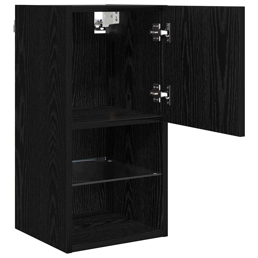 TV ormar za montažu na zid Zidne Crni hrast 30,5 x 30 x 60 cm