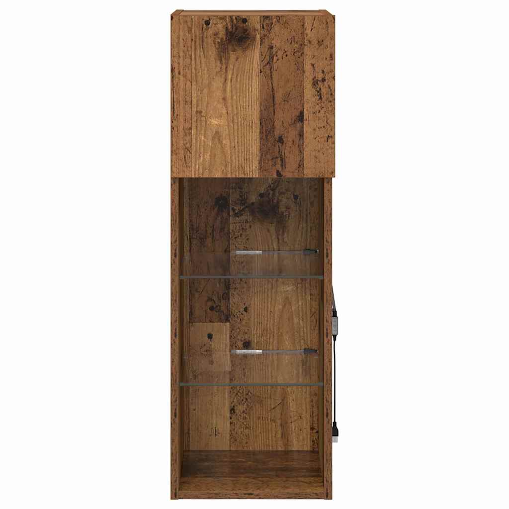 Zidni TV ormari Zidne 2 pcs Staro drvo 30,5 x 30 x 90 cm