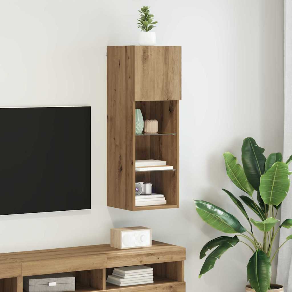TV ormar za montažu na zid Umjetnički hrast 30,5 x 30 x 90 cm
