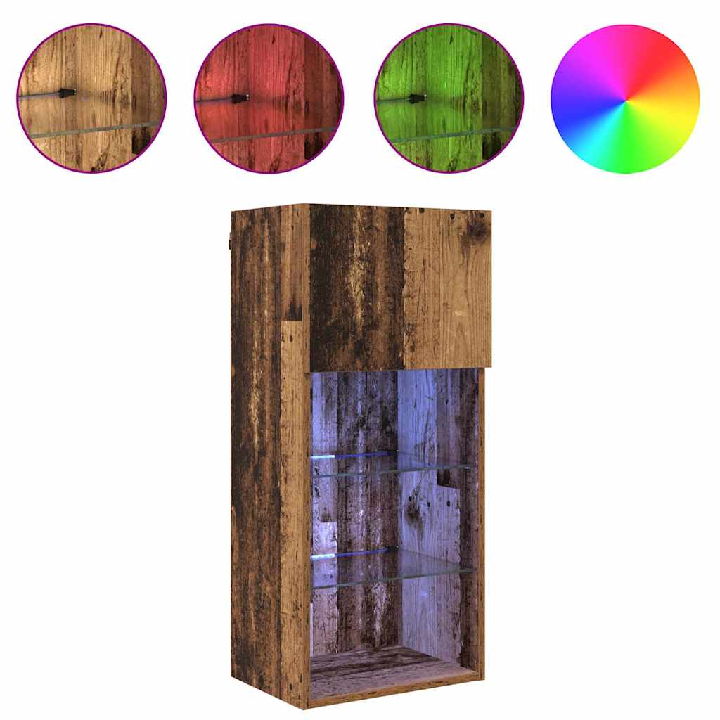 Zidni TV ormari Zidne 2 pcs Staro drvo 40,5 x 30 x 90 cm