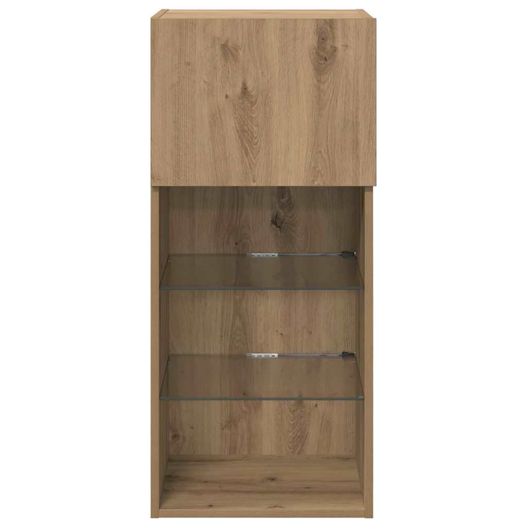 Zidni TV ormari Zidne 2 pcs Umjetnički hrast 40,5 x 30 x 90 cm