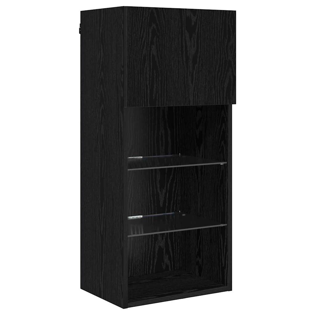 TV ormar za montažu na zid Zidne Crni hrast 40,5 x 30 x 90 cm