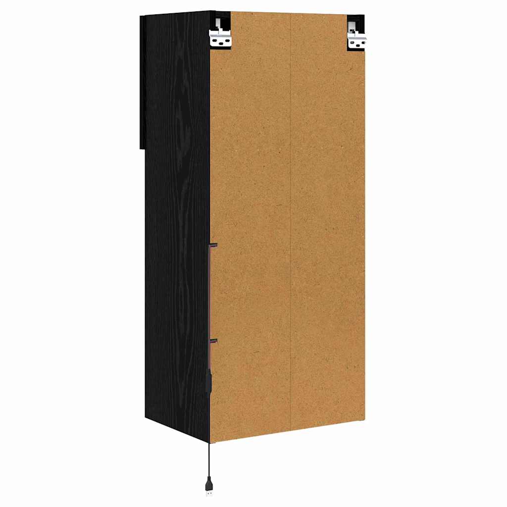 TV ormar za montažu na zid Zidne Crni hrast 40,5 x 30 x 90 cm
