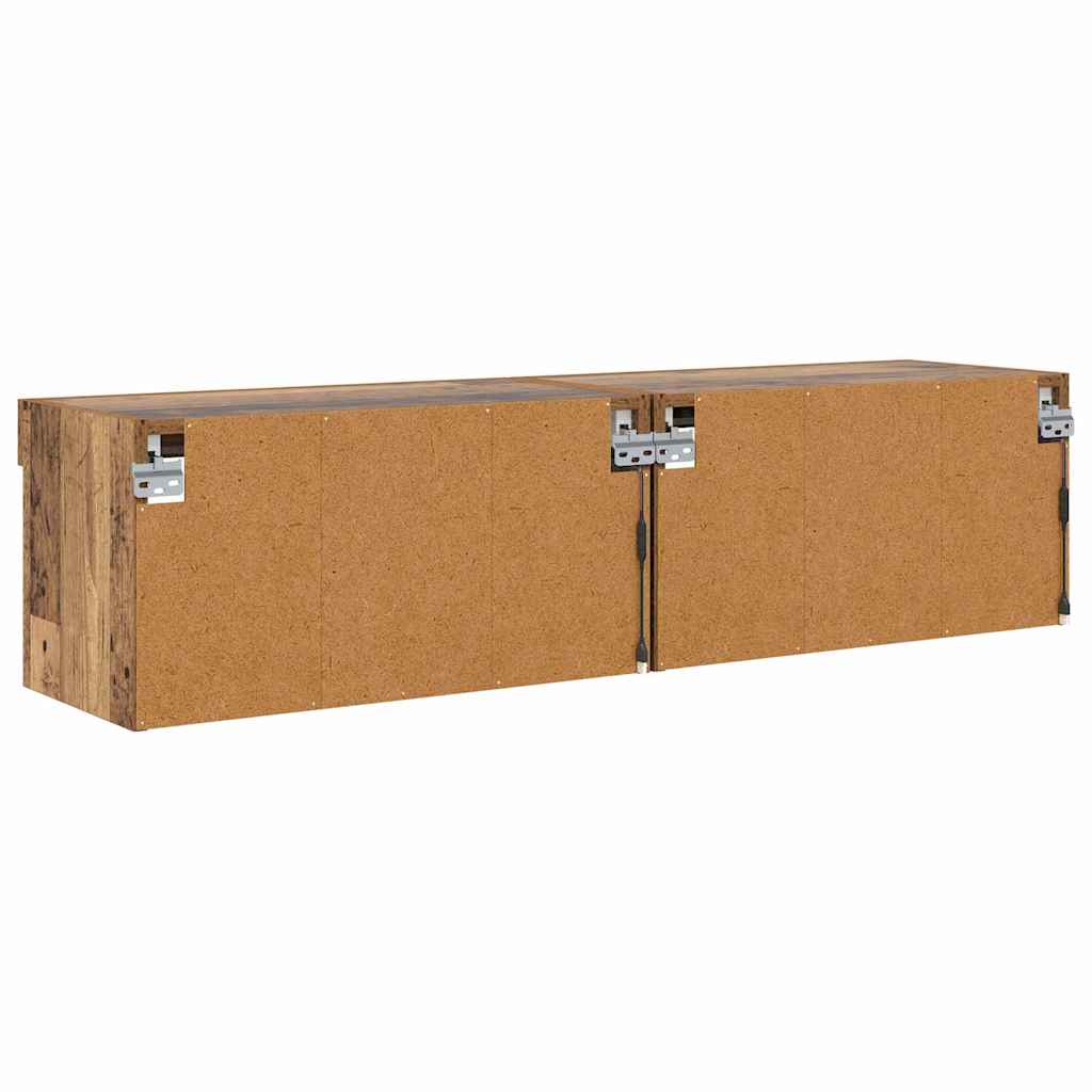 Set TV komoda s LED svjetlima 2 pcs Staro drvo 60 x 30 x 30 cm