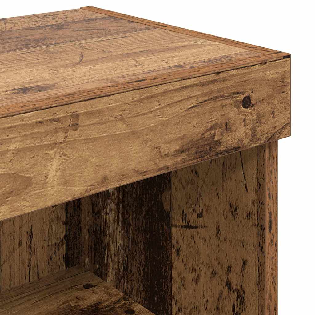 Set TV komoda s LED svjetlima 2 pcs Staro drvo 100 x 30 x 30 cm