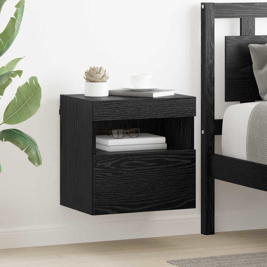 TV zidni ormari Zidne 2 pcs Crni hrast 40 x 30 x 40 cm