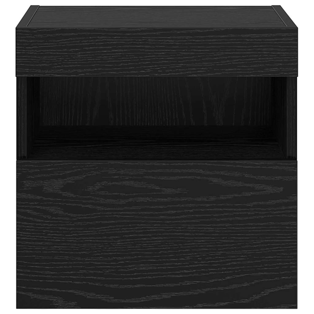 TV zidni ormari Zidne 2 pcs Crni hrast 40 x 30 x 40 cm