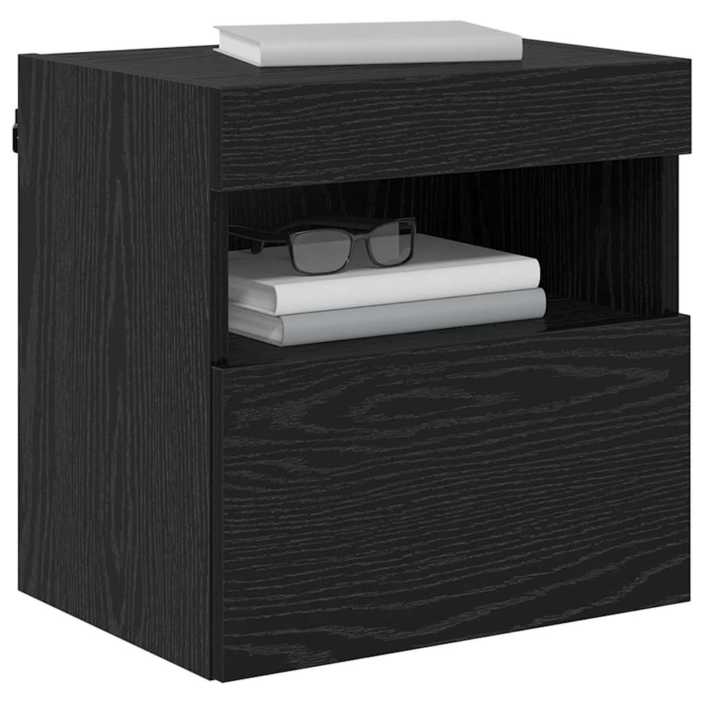 TV zidni ormari Zidne 2 pcs Crni hrast 40 x 30 x 40 cm