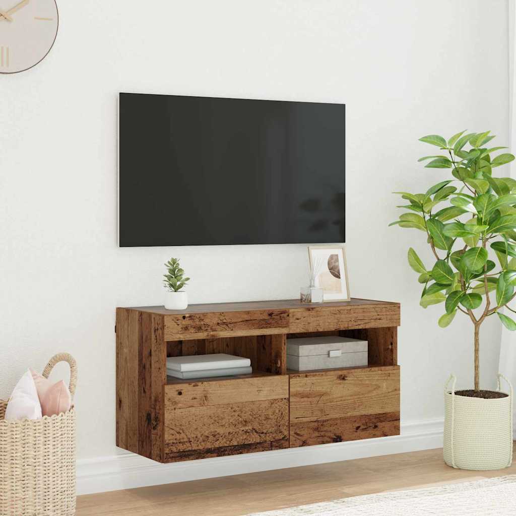 TV zidni ormar Staro drvo 80 x 30 x 40 cm Konstruirano drvo