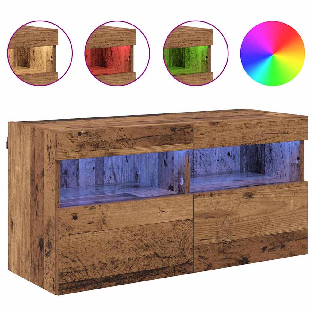 TV zidni ormar Staro drvo 80 x 30 x 40 cm Konstruirano drvo