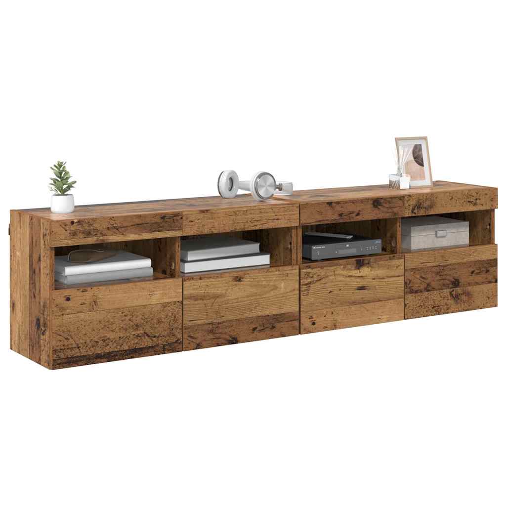 TV zidni ormari Zidne 2 pcs Staro drvo 80 x 30 x 40 cm