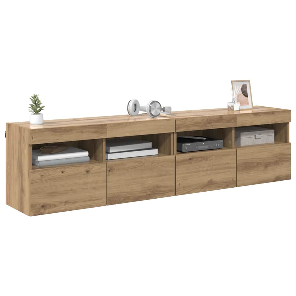 TV zidni ormari Zidne 2 pcs Umjetnički hrast 80 x 30 x 40 cm