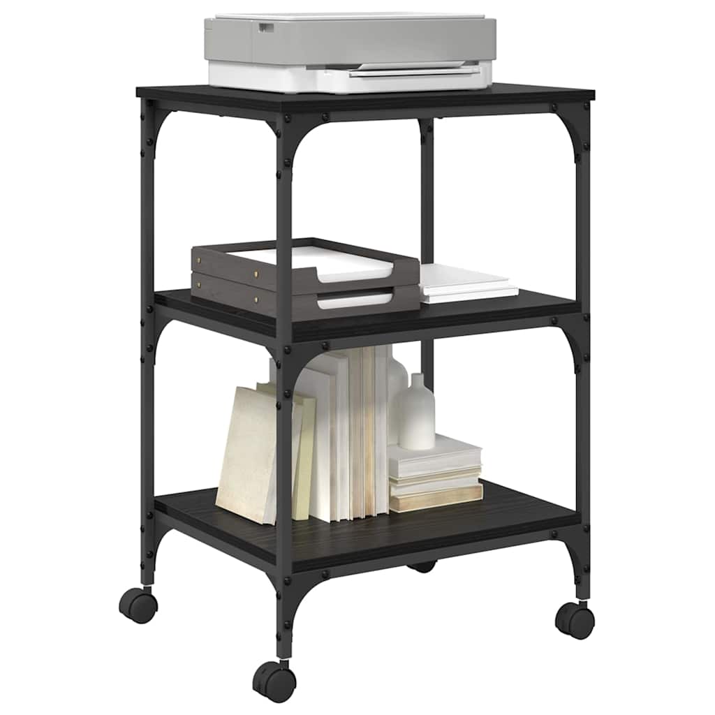 Držač za printer Crni hrast 50 x 41 x 75 cm Konstruirano drvo