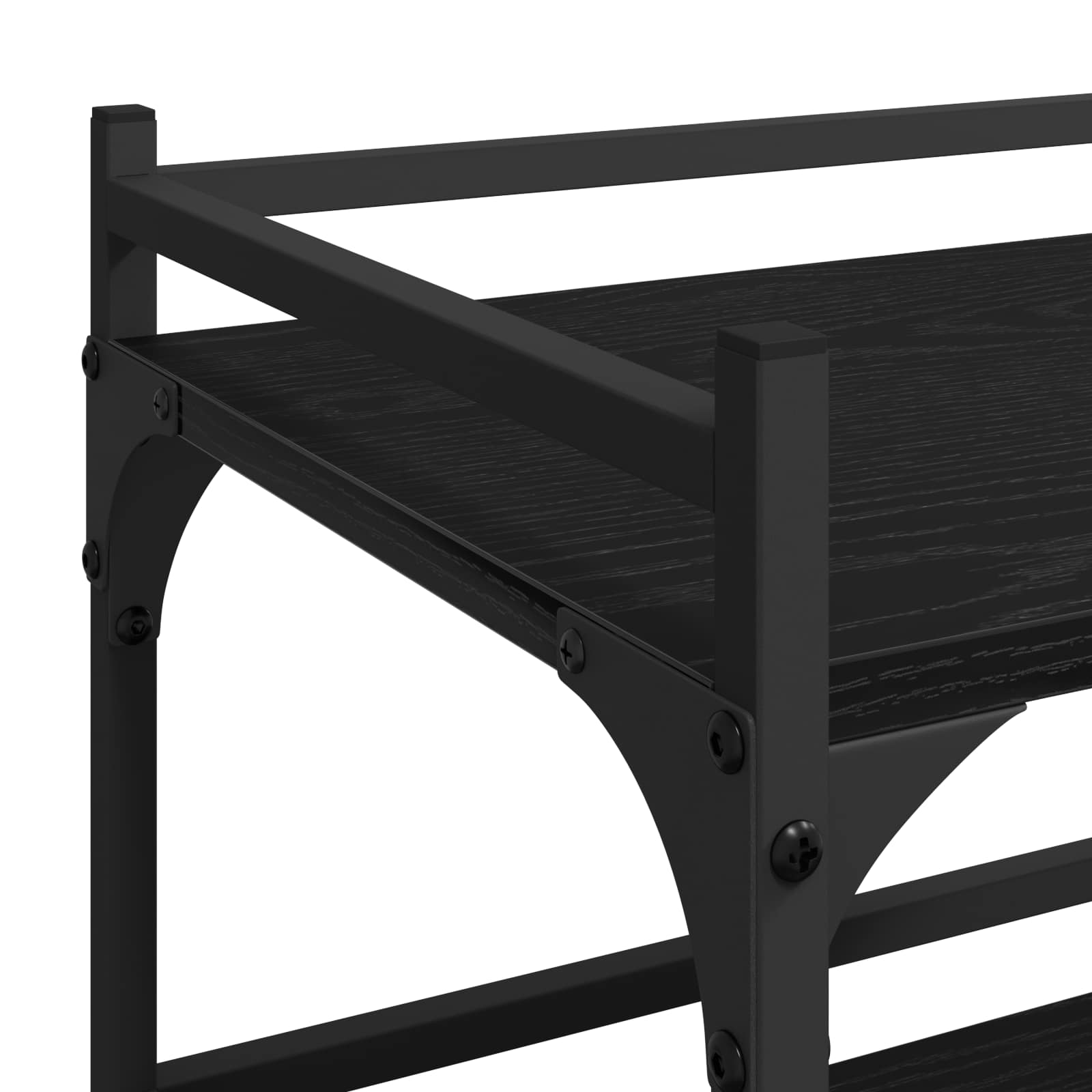 Kuhinjski kolica Crni hrast 50 x 35 x 75.5 cm Konstruirano drvo