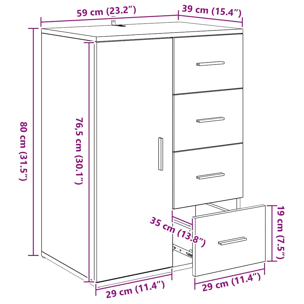 Kreveta s ladicama Staro drvo 59 x 39 x 80 cm Konstruirano drvo