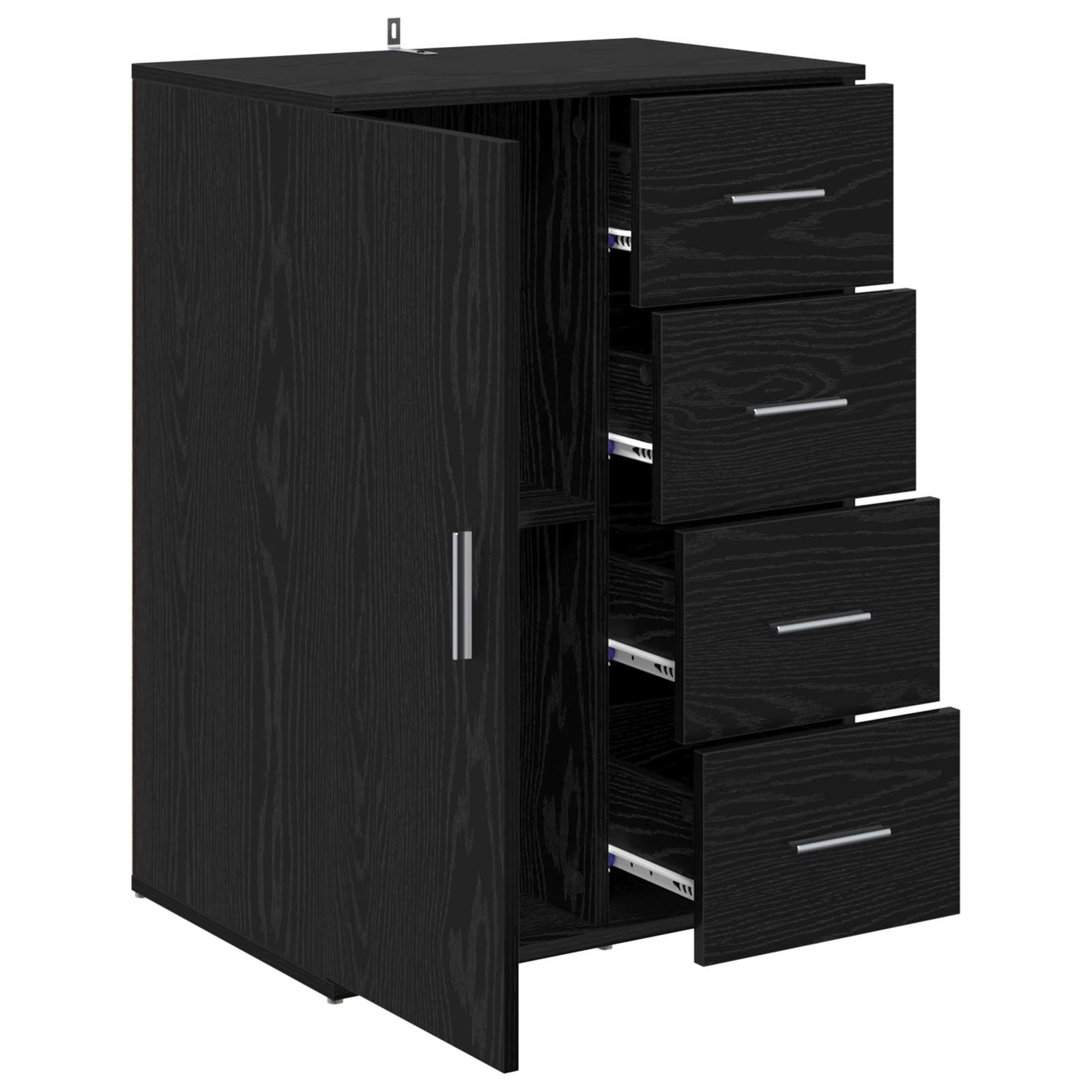Kreveta s ladicama Crni hrast 59 x 39 x 80 cm Konstruirano drvo