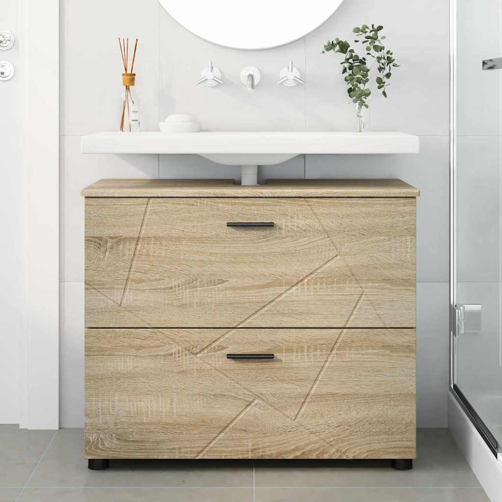Kupaonski ormar s ladicama Sonoma hrast 76,5 x 35 x 64 cm