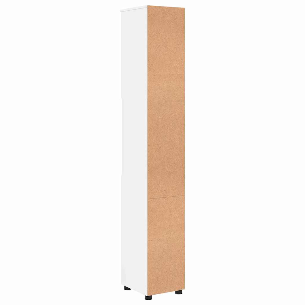 Kupaonski ormar s pohranom Visoki sjaj bijela 30 x 35 x 192 cm