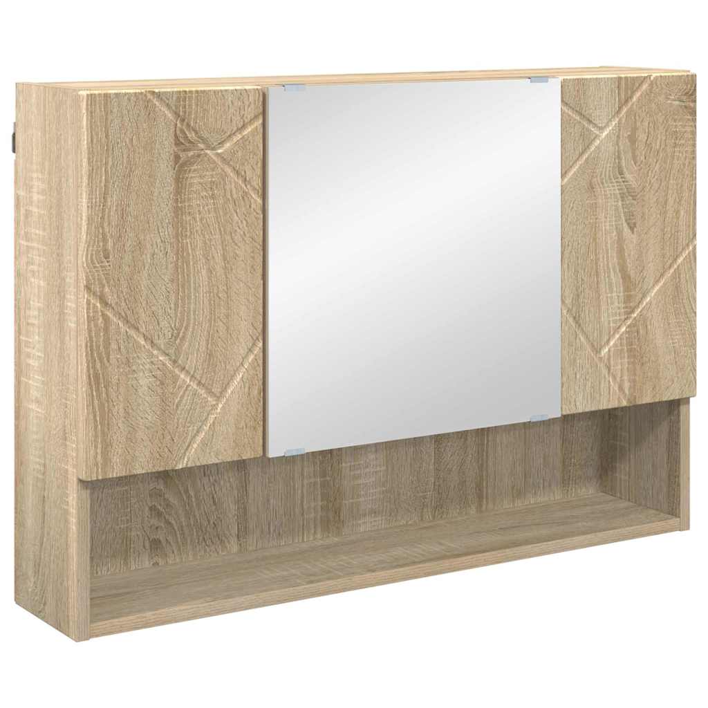 Ogledalo ormar Sonoma hrast 80 x 17 x 55 cm Konstruirano drvo
