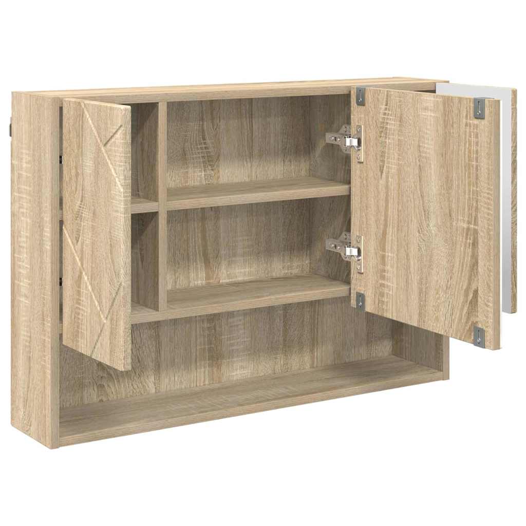 Ogledalo ormar Sonoma hrast 80 x 17 x 55 cm Konstruirano drvo