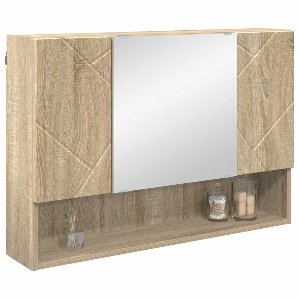 Ogledalo ormar Sonoma hrast 80 x 17 x 55 cm Konstruirano drvo