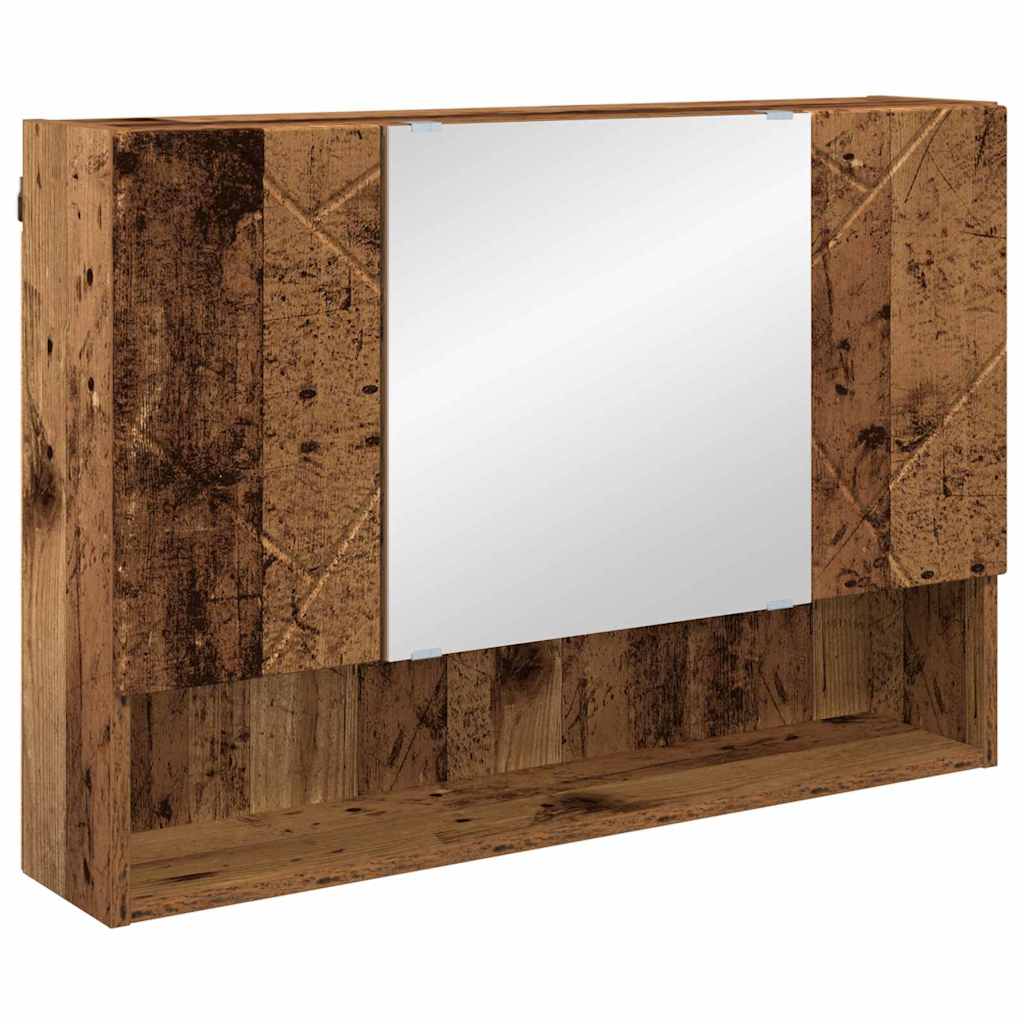 Ogledalo ormar Staro drvo 80 x 17 x 55 cm Konstruirano drvo