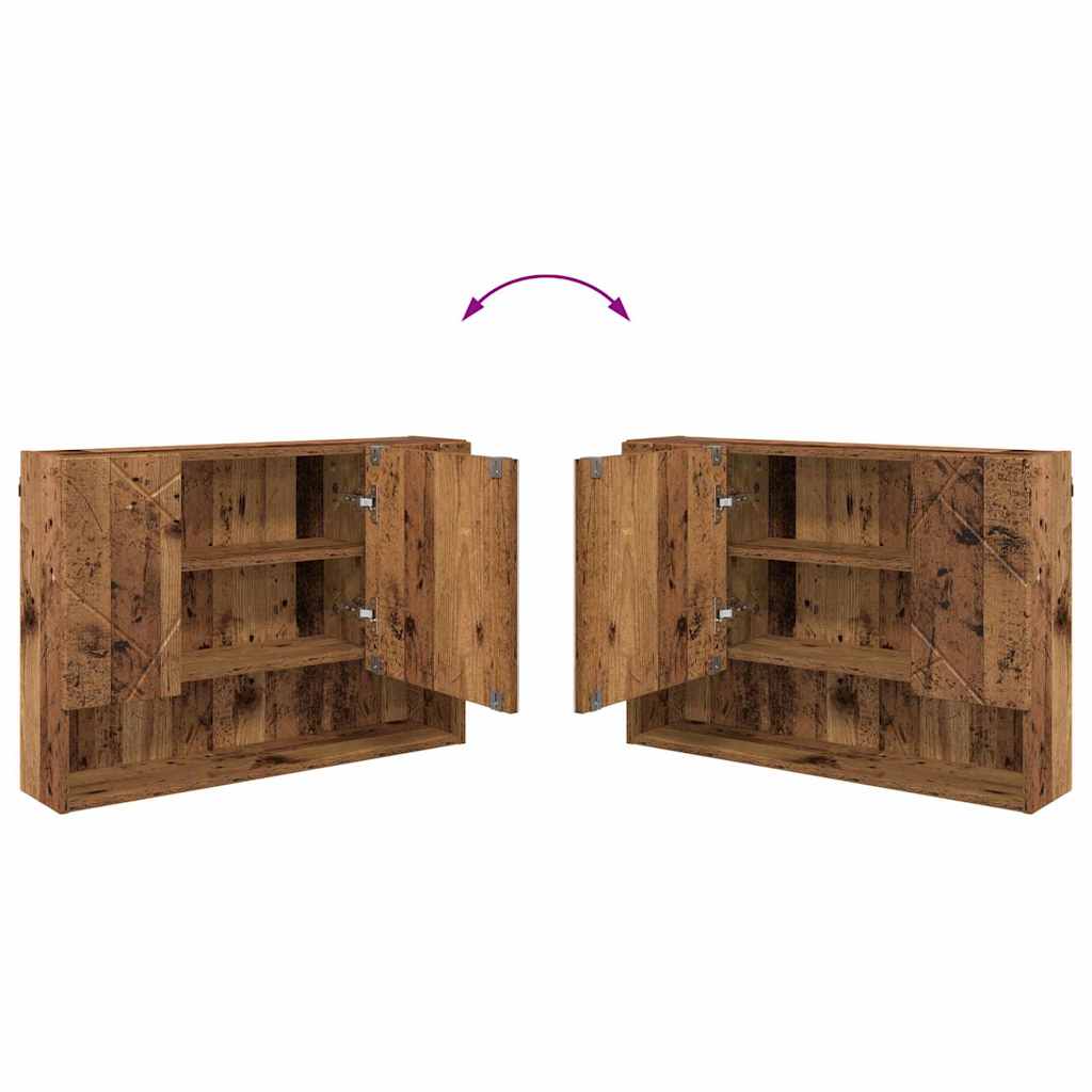 Ogledalo ormar Staro drvo 80 x 17 x 55 cm Konstruirano drvo
