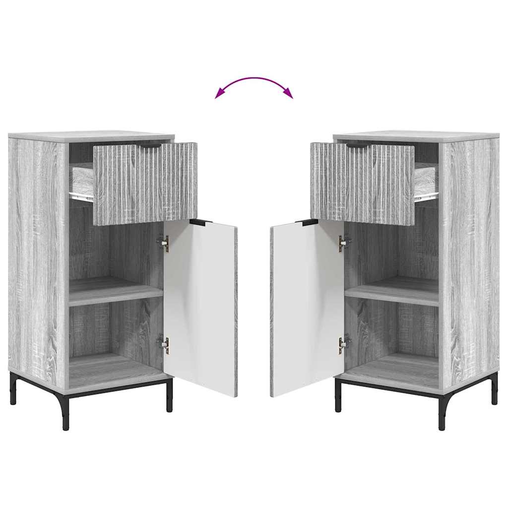 Kupaonski ormar s ladicama Siva Sonoma 39,5 x 36 x 88 cm